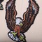 Black and Brown Bald Eagle Embroidery Patch Iron On Trucker Hat Jacket Applique